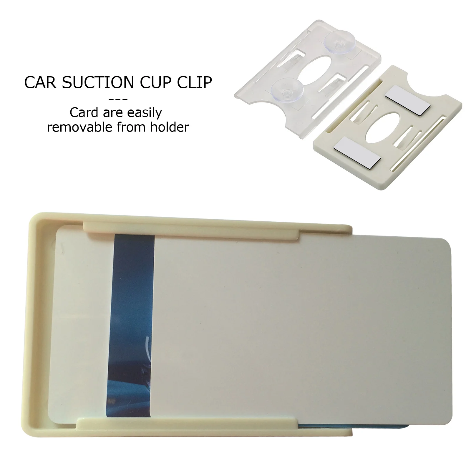 Sucker Card Holder For Windshield Glass Tag Durable ID IC card holder Card Sleeve Car Organization