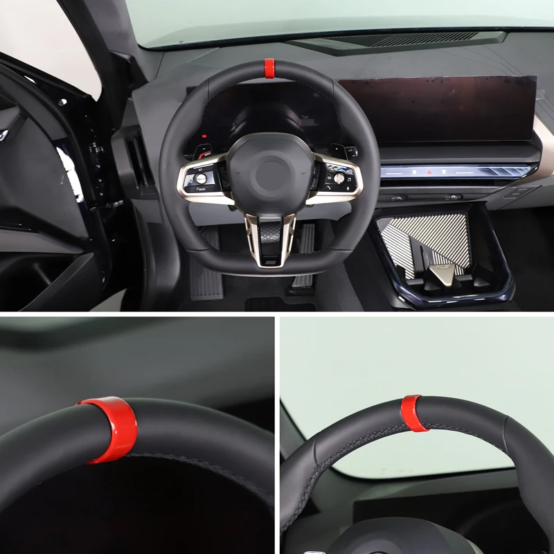 

Steering Wheel Return Marker Trim Cover For BMW 5 Series G60 G68 G61 2024 2025 BMW X3 G45 G48 Center Line Red Mark Trim Sticker