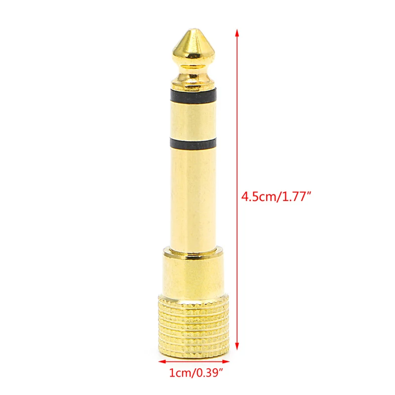 6.5mm 1/4 "plugue masculino para 3.5mm 1/8" adaptador de fone de ouvido estéreo jack fêmea