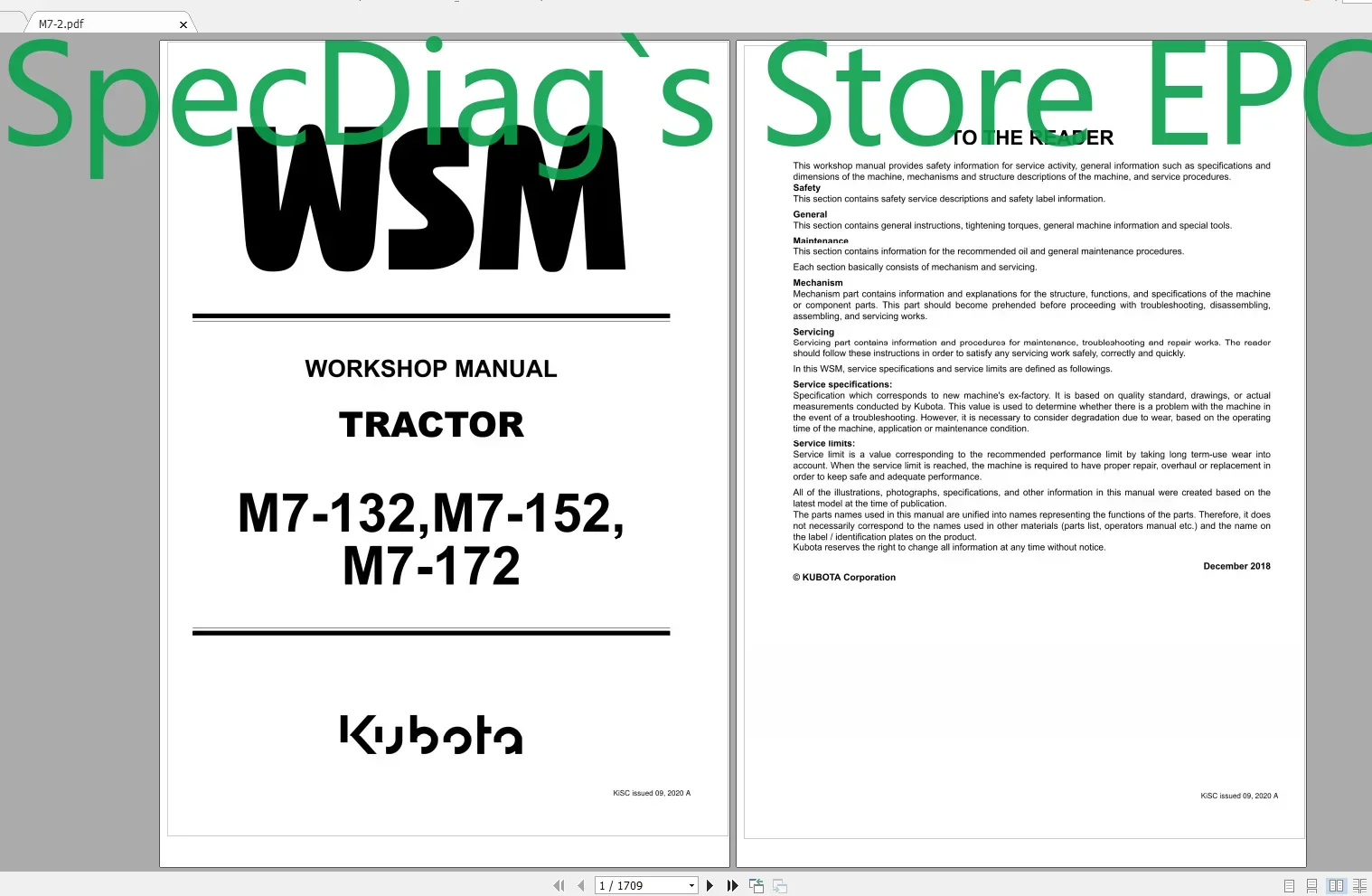 SpecDiag Kubota Agricultural Equipment 46.7GB Collection Diagnosic Workshop Service Manual PDF DVD