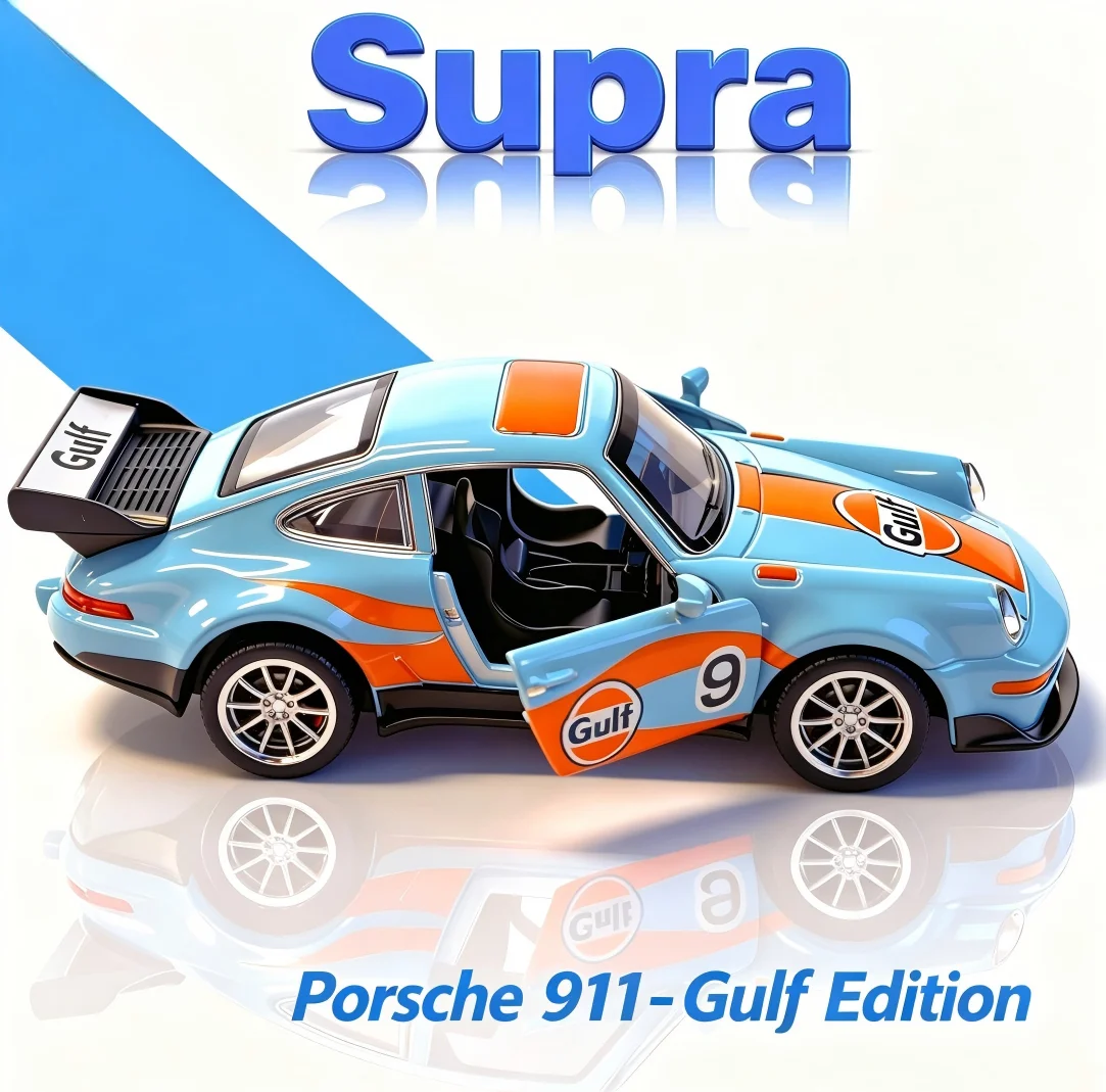 `1:36 Metal Super Sports Sedan Pull-Back Openable Doors, Alloy Diecast Scale Model for Automobile Enthusiast Display` - view 6