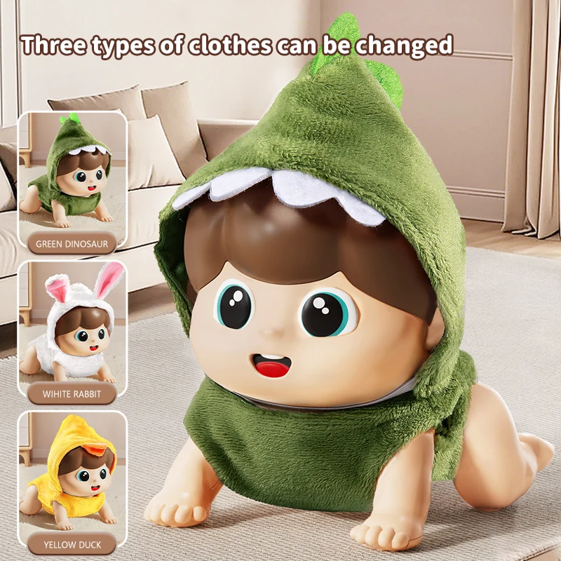 Electric Crawling Toys For Children Early Education with Sound Fun  Guide Crawling Music Learning Speaking 6 Months Kids Gifts