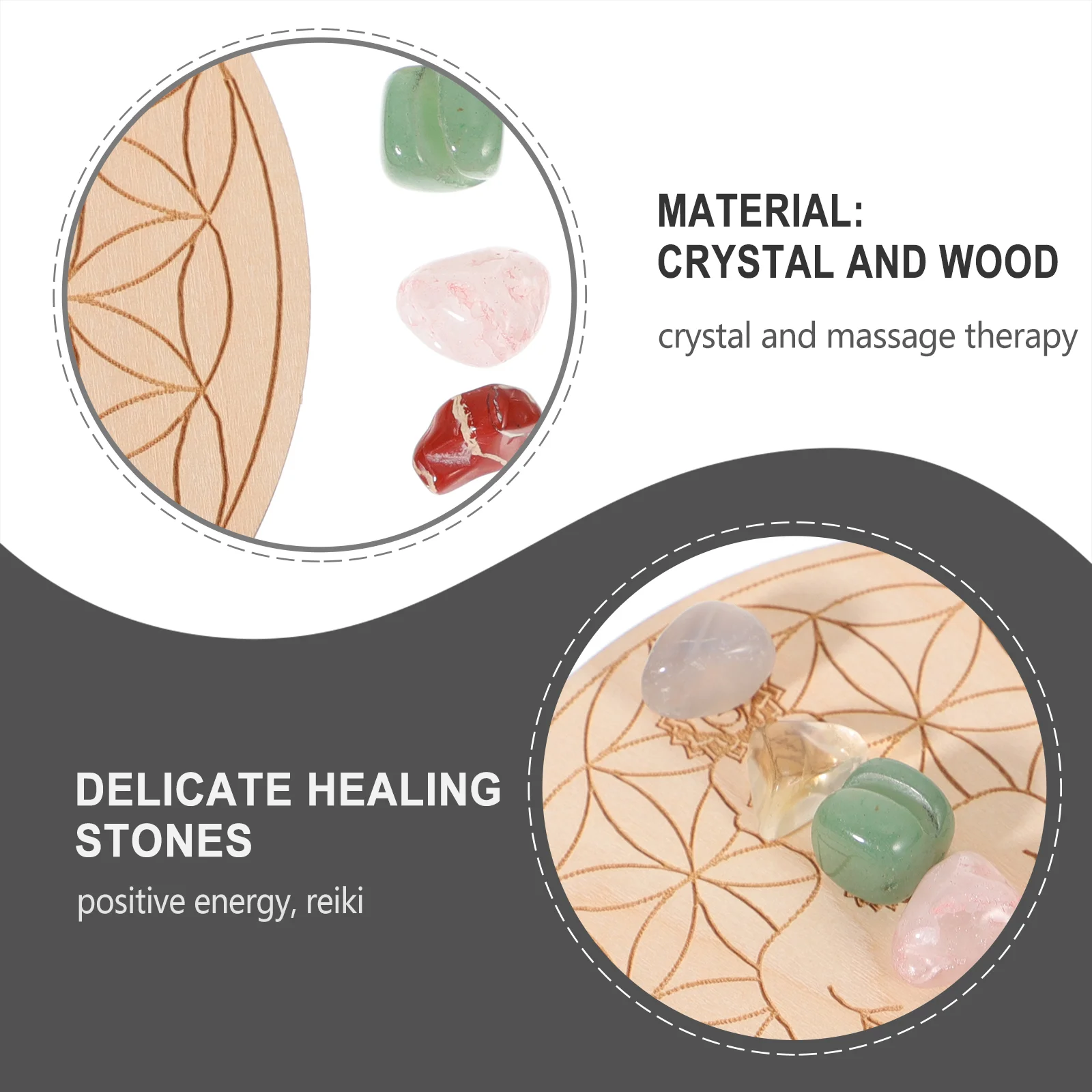 Yoga Healing Stone Crystal Pillar Chakra Stones Multi-function Gems Board Decoration