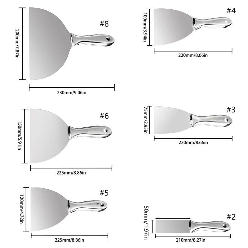 스테인레스 스틸 스크레이퍼 조인트 나이프 건식 벽체 용 스패클 나이프 마무리 석고 긁는 벽지 퍼티 나이프 청소