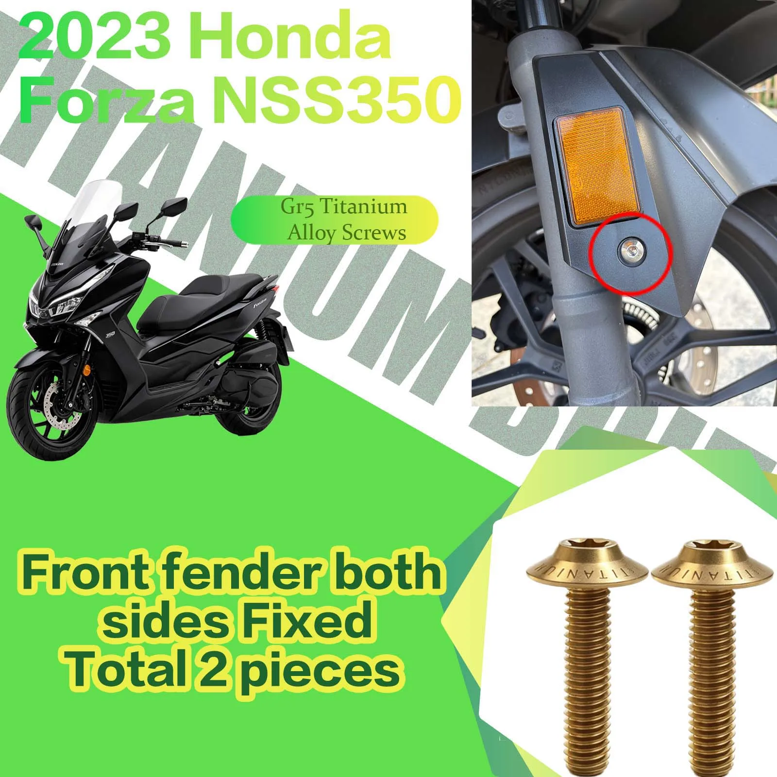Full‑Set Modified Titanium Alloy Screws for CFMOTO 675 SR‑R 2024
