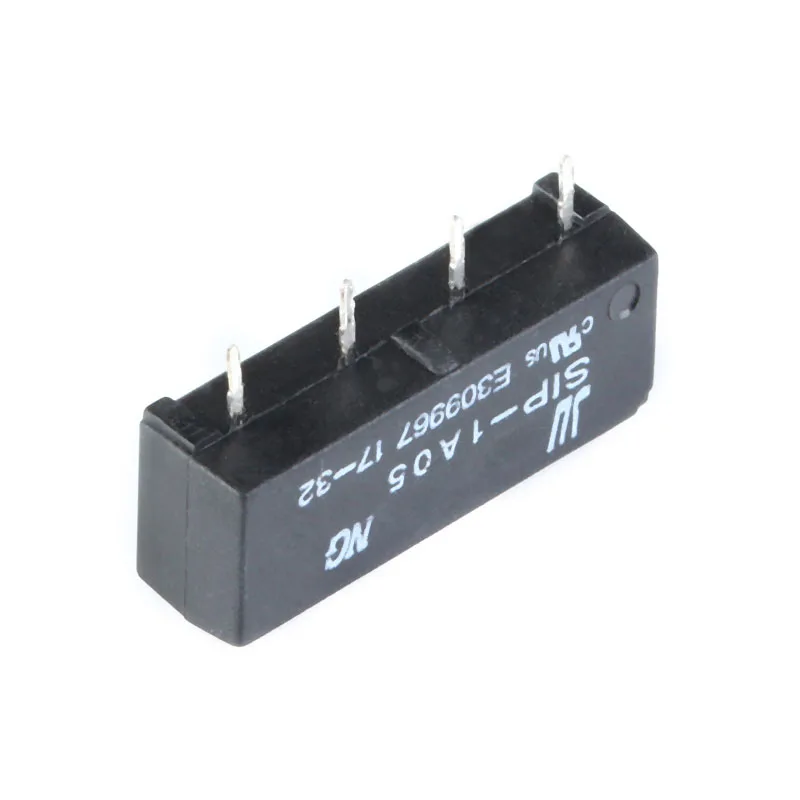10Pcs/1pc 5V 12V Reed Relay Switch Module SIP-1A05 SIP-1A12 4PIN Reed Relay 1 Set Normally Open NO 1A DC5V DC12V DC24V 4Pin Rele