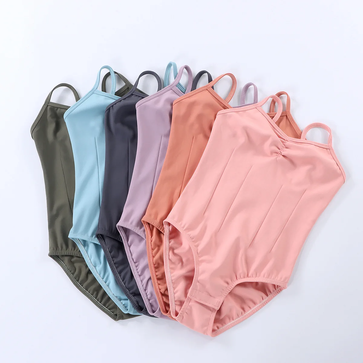 

Слинг, однотонный балетный трико для девочек, детская танцевальная одежда, зеленый комбинезон, детский летний балетный танцевальный купальник, гимнастический