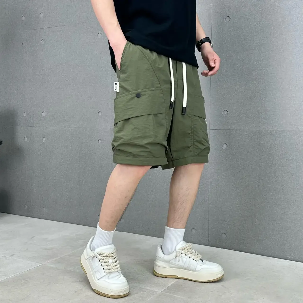 Cargo Shorts Men Casual Shorts Summer New Tide Large Pockets Quick-drying Breathable Casual Loose Sports Five-minute Pants Chic