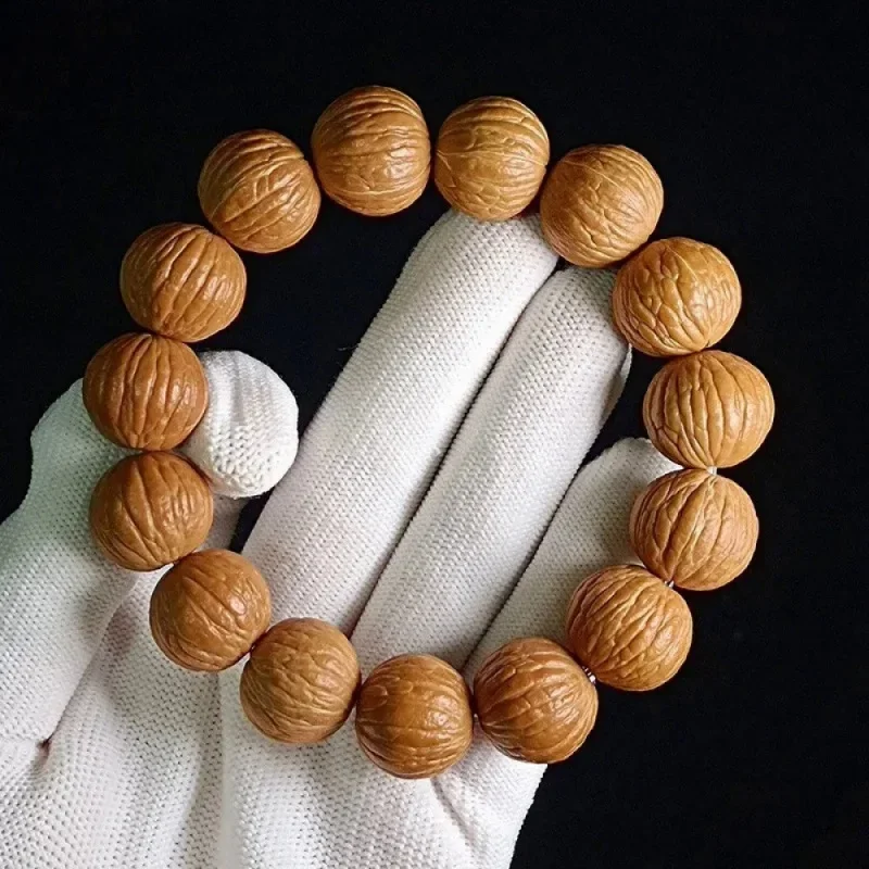 New Fashionable And Exquisite Monkey Head Eight-Sided Small Walnut Buddha Beads Cultural Toy Bracelet For Men And Women Jewelry