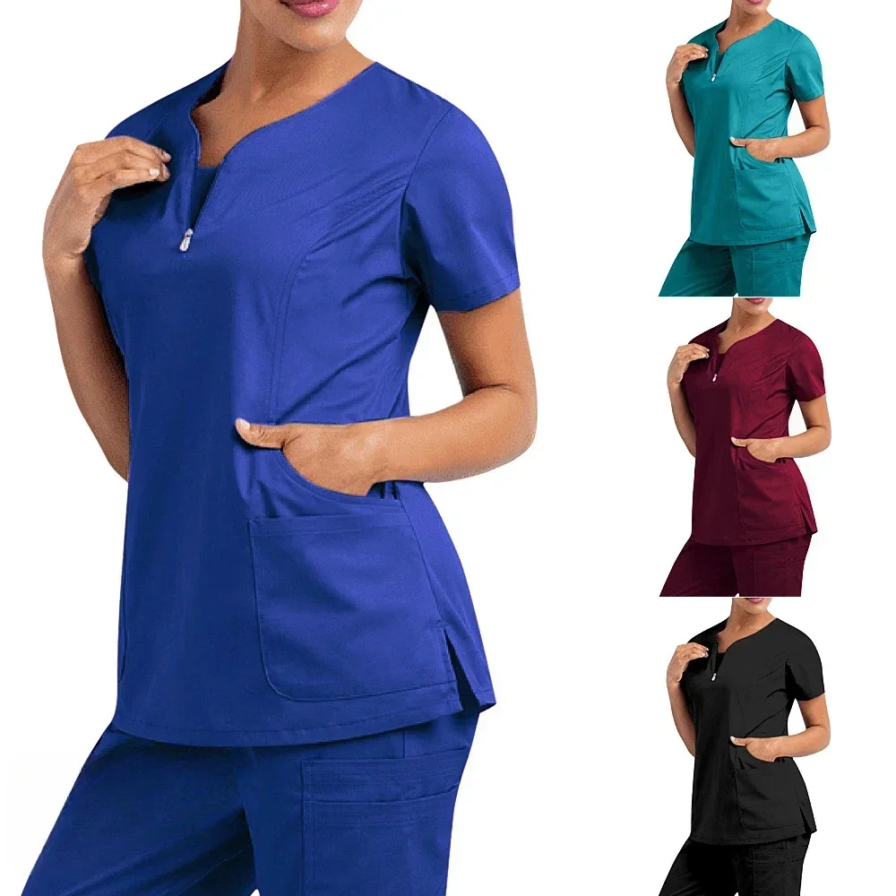 

Multicolor Short-Sleeved Pharmacy Nurse Uniform Hospital Doctor Workwear Dental Surgery Uniforms Medical Lab Work Two-piece Suit