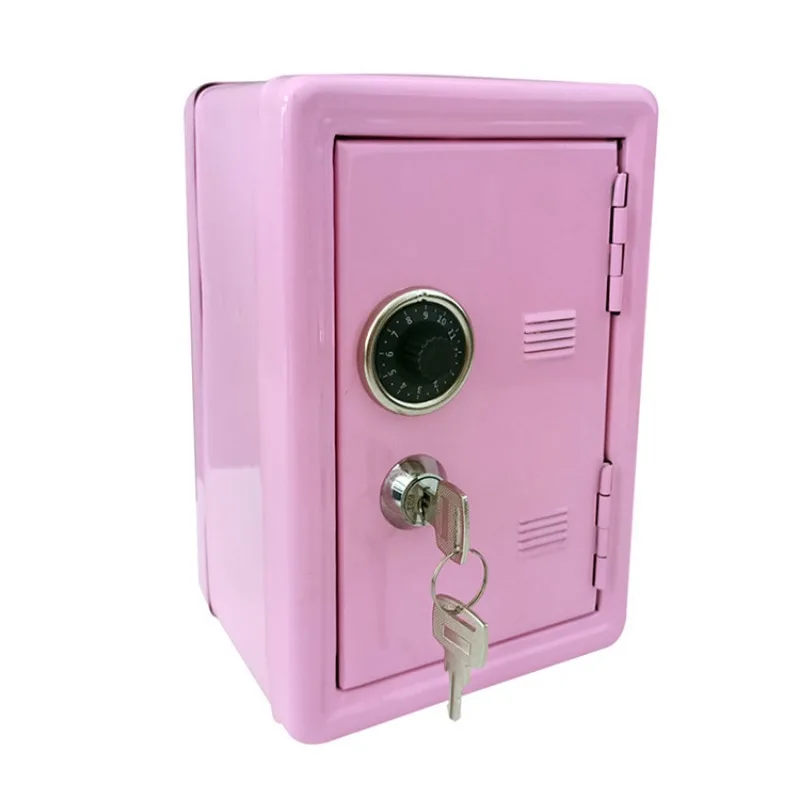 

Household Insurance Box Vertical Mini Metal Safe Car Safe Key Insurance Cabinet Desktop Decoration Piggy Bank