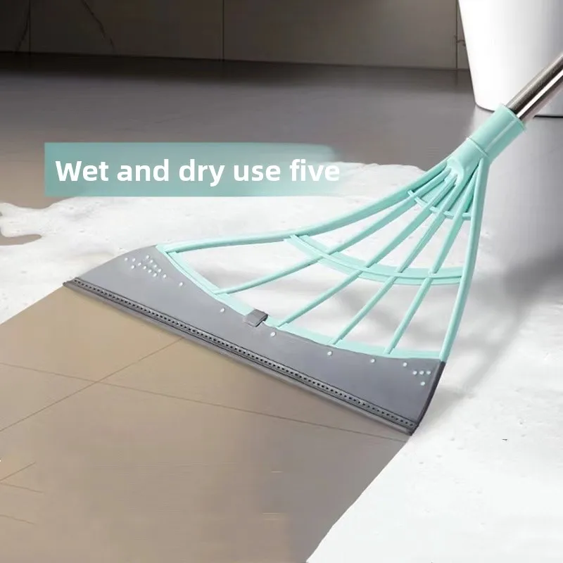 Close-up of Magic Swee Bru silicone blade collecting hair