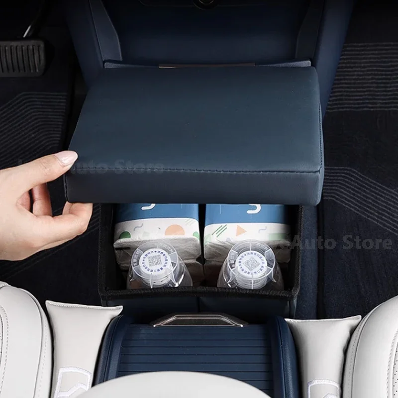 For ZEEKR X 2023 2024 Car Front Seat Storage Box Seats Row Folding Storage Box Car Interior Accessories Cover