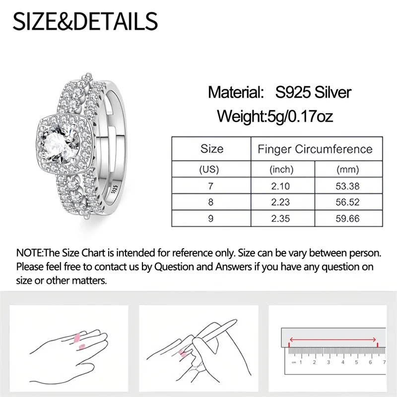 خواتم النساء 925 فضة ضوء الفاخرة مزيج خواتم تمهيد تشيكوسلوفاكيا تألق الزركون غرامة المشاركة مجوهرات الزفاف هدايا