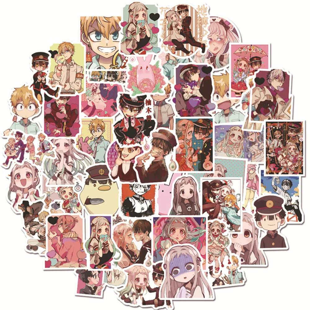 50PCS Ground-bound Juvenile Hanako-kun Japanese Anime Sticker Notebook Skateboard Waterproof Stickers