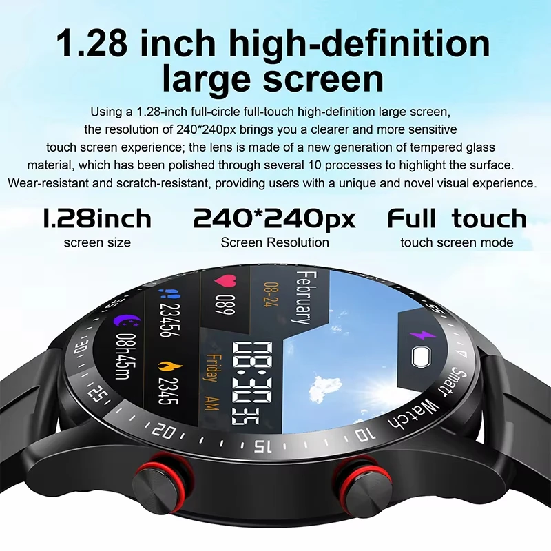 Sports Smart Watch Men Women HD Screen ECG+PPG Bluetooth Call GPS Tracker Heart Rate Monitor IP68 Waterproof SmartWatch Ht22 - view 5