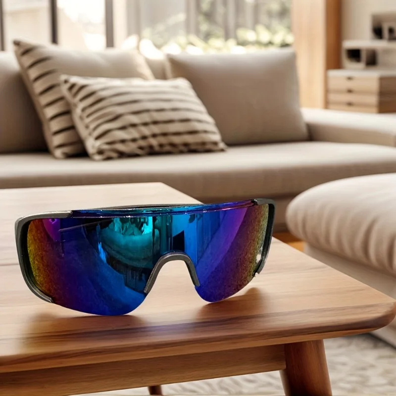 2PCS Large Frame Fashionable Decorative Glasses Unisex Colorful Glasses Dynamic Visual Design