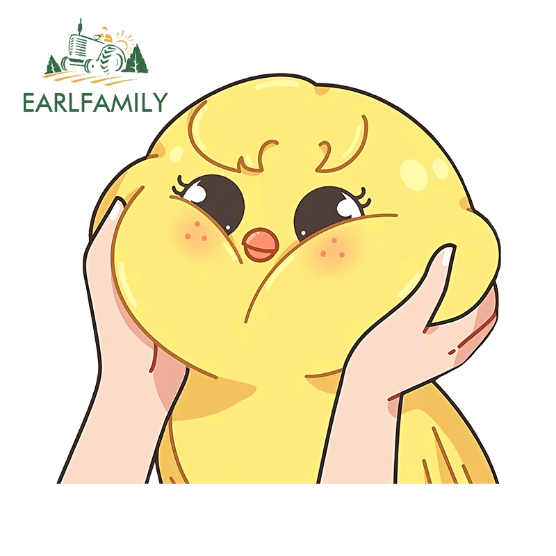 EARLFAMILY Felix Bang Chan Chang Bin Hyun Jin Han Chibi Chicken Car Stickers Kawaii Kids Gifts Car Accessories JDM Decals