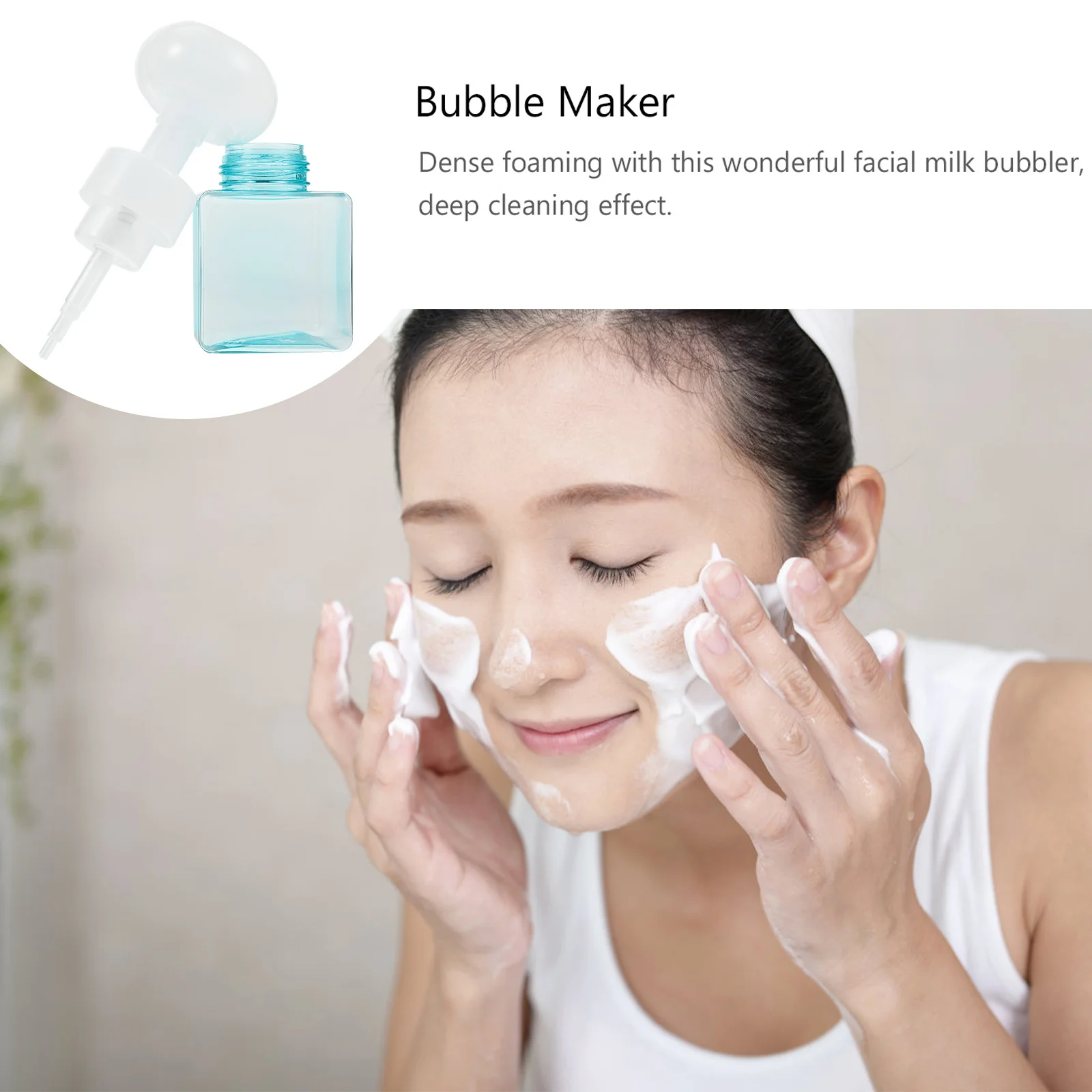 

250ml Flower Foaming Mousse Bottle Leak Proof Travel Soap Dispenser Refillable Container Foaming Bottle