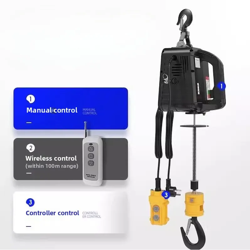 

Miniature Portable Crane, 220V, Wireless, Electric Hoist, Household Small Lift Air Conditioner Hoist