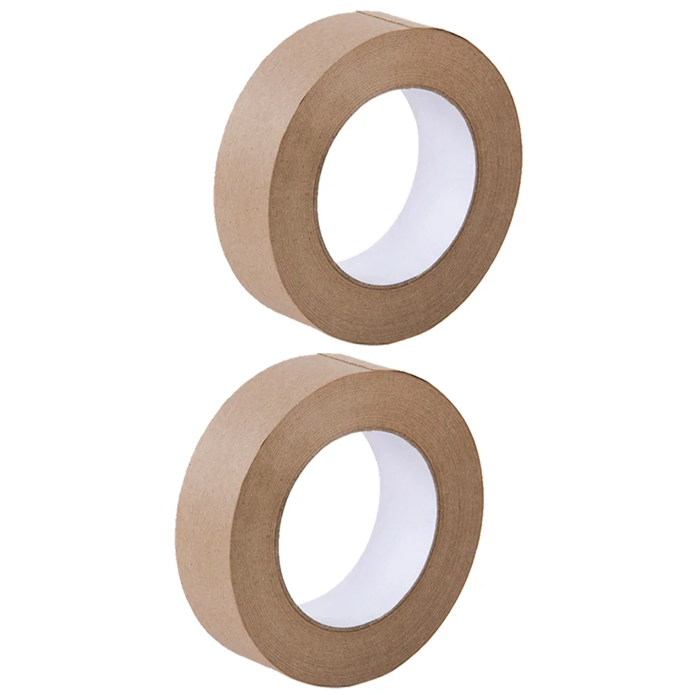 2 Rolls Heavy Duty Kraft Paper Tape Sealing Tape for Photo Frame Protection Dustproof Moisture Resistant Packaging