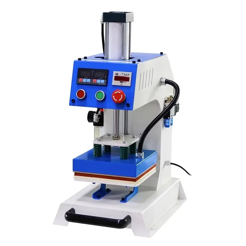 

AC220V900W automatic small pneumatic hot stamping machine for thermal transfer printing T-shirt clothing hot drilling