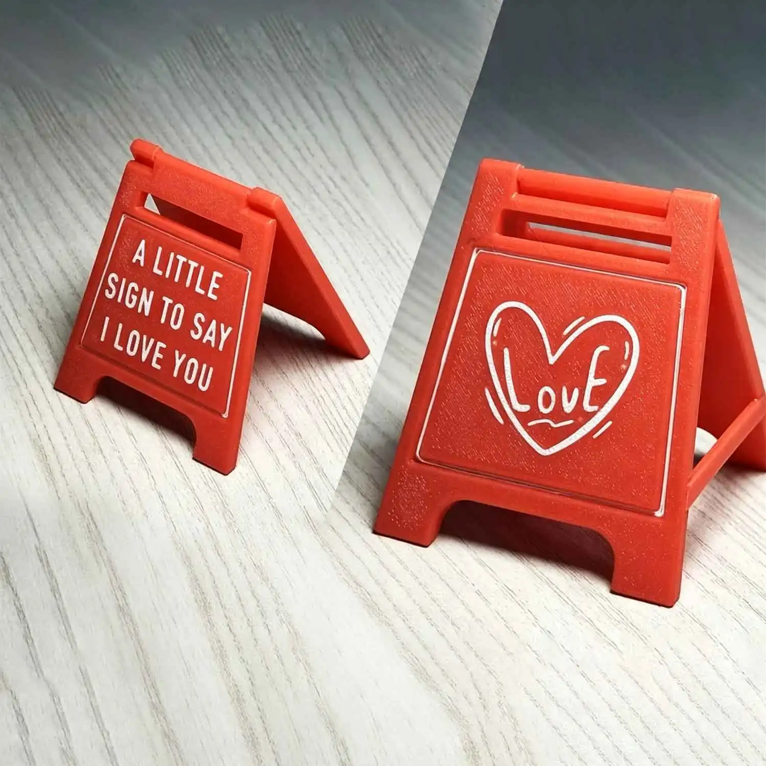 Romantic Valentine's Day gifts Mini 3D Printed I Love You Sign, Desktop Decor Ornament, Friendship Gift for Friends