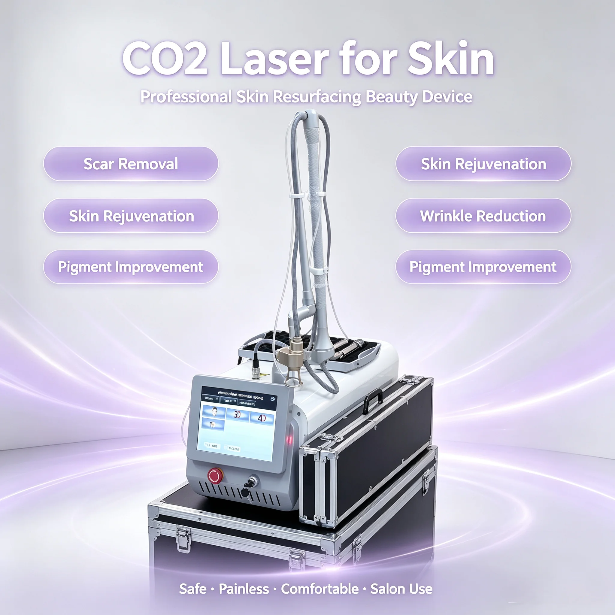 CO2 lase for skin Scar Remover Device Professional Painless Safe Comfortable Beauty Instrument, Supports Skin Rejuvenation
