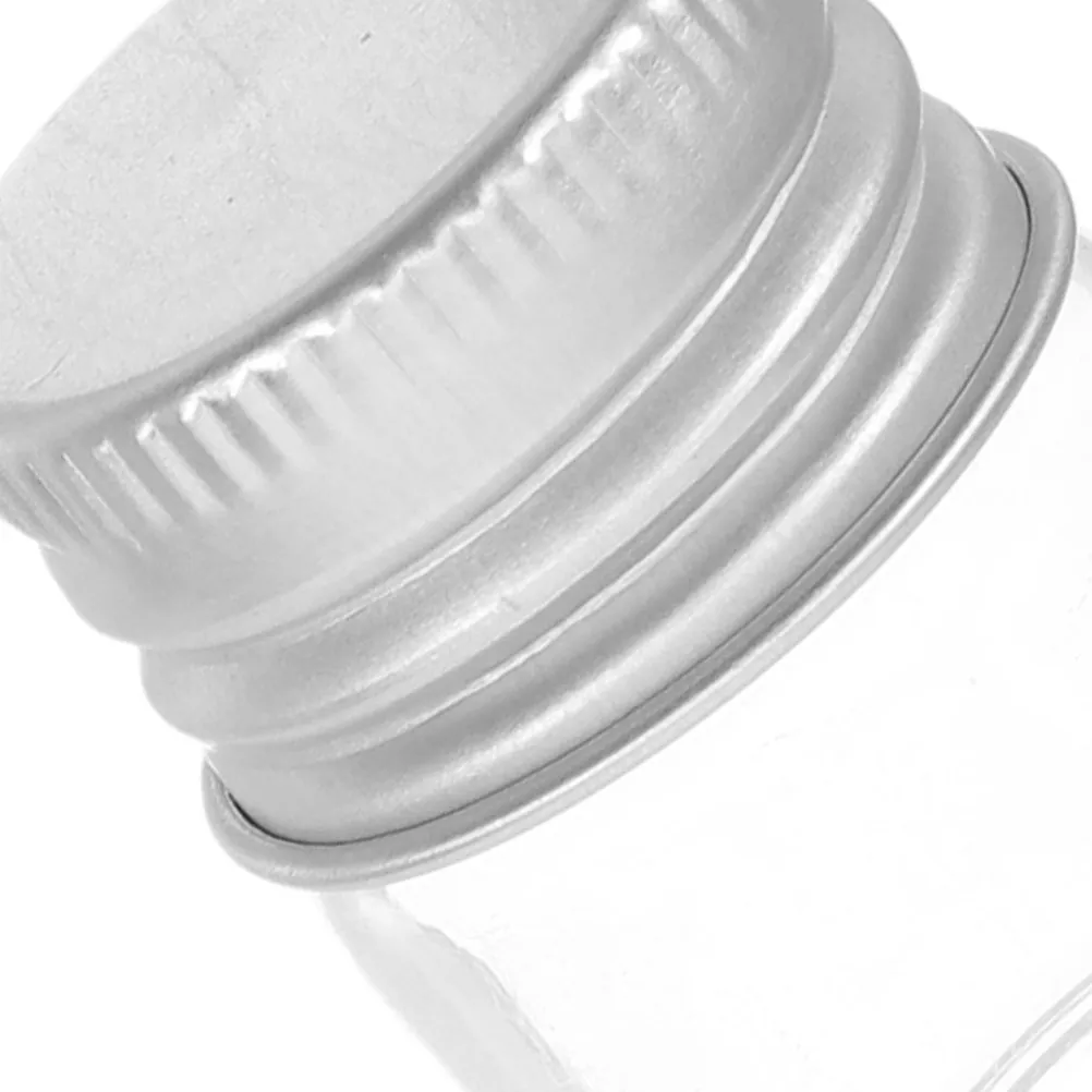30Pcs Mini Glass Bottles Small Clear Jars Aluminum Lids Airtight Screw Caps for DIY Crafts Cosmetics Samples Storage