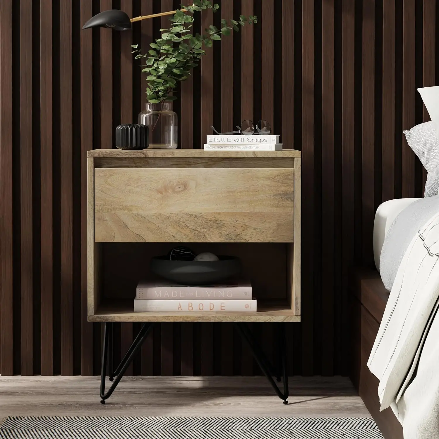 Solid Mango Wood Nightstand 20