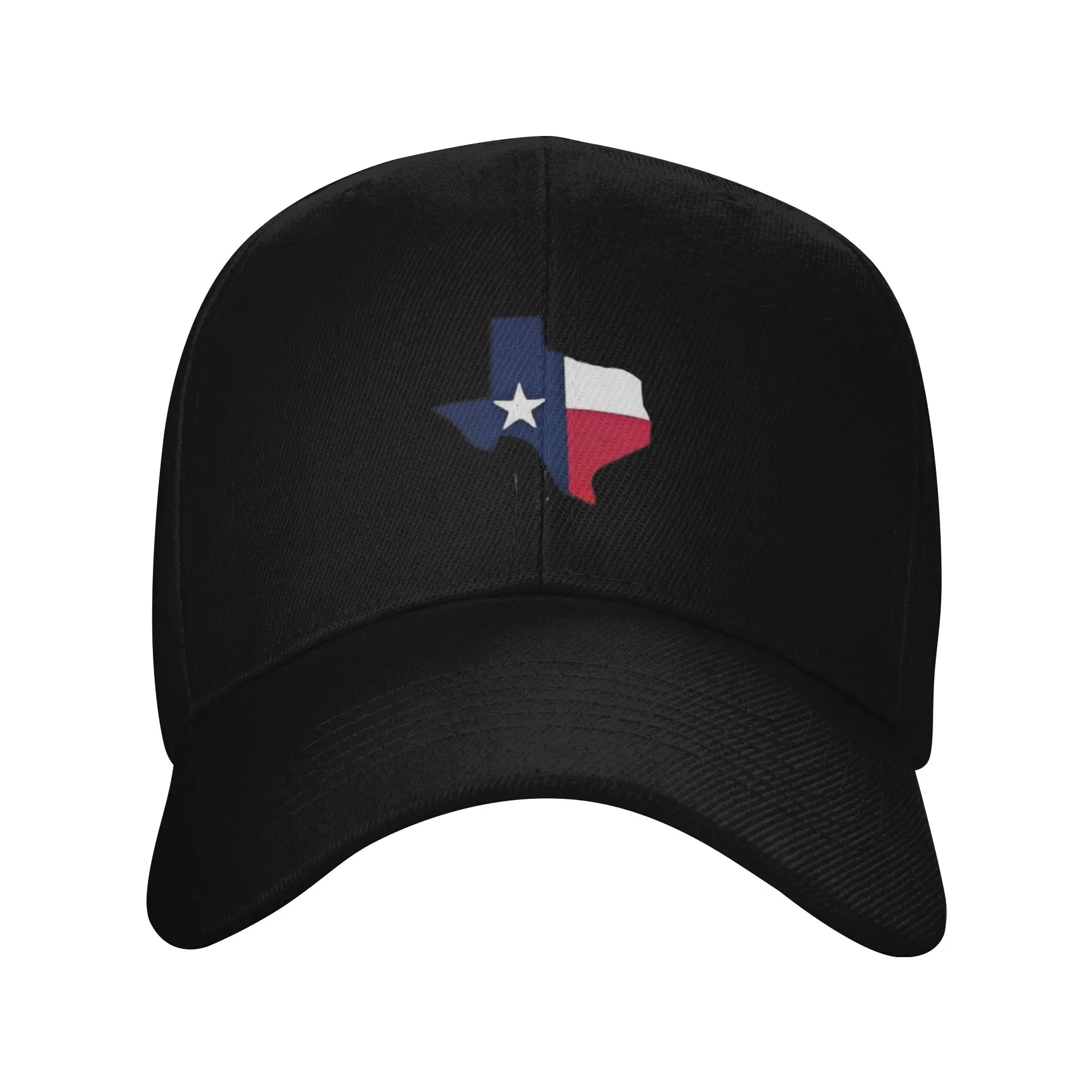 1 Piece Texas State Outline with Flag Baseball Cap  Female Male Trucker Hat Sun Visor Custom DIY Tennis Skate Baseball Caps