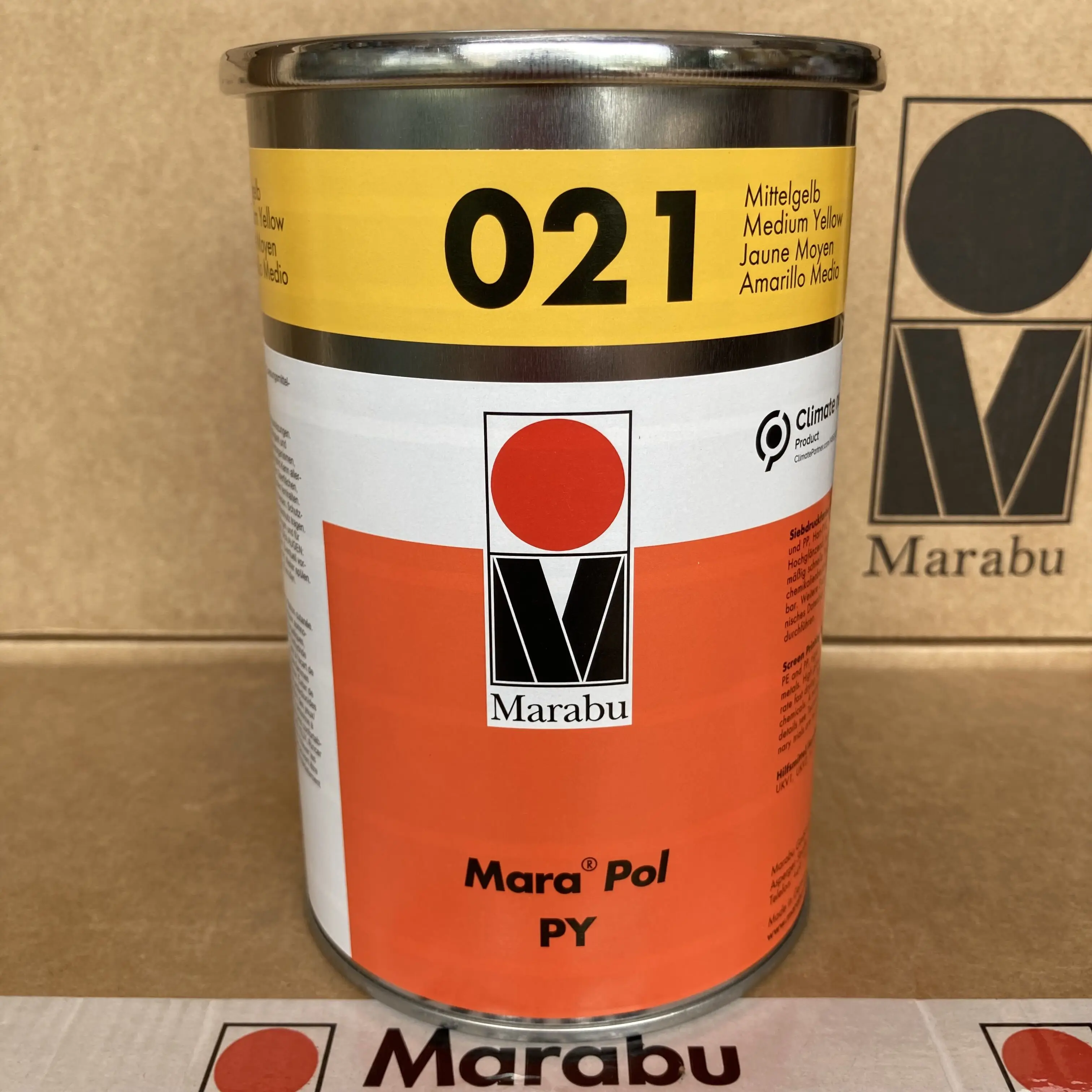 Marabu PY021 Yellow PP PE Metal Ink for High-End Silk Screen & Pad Printing