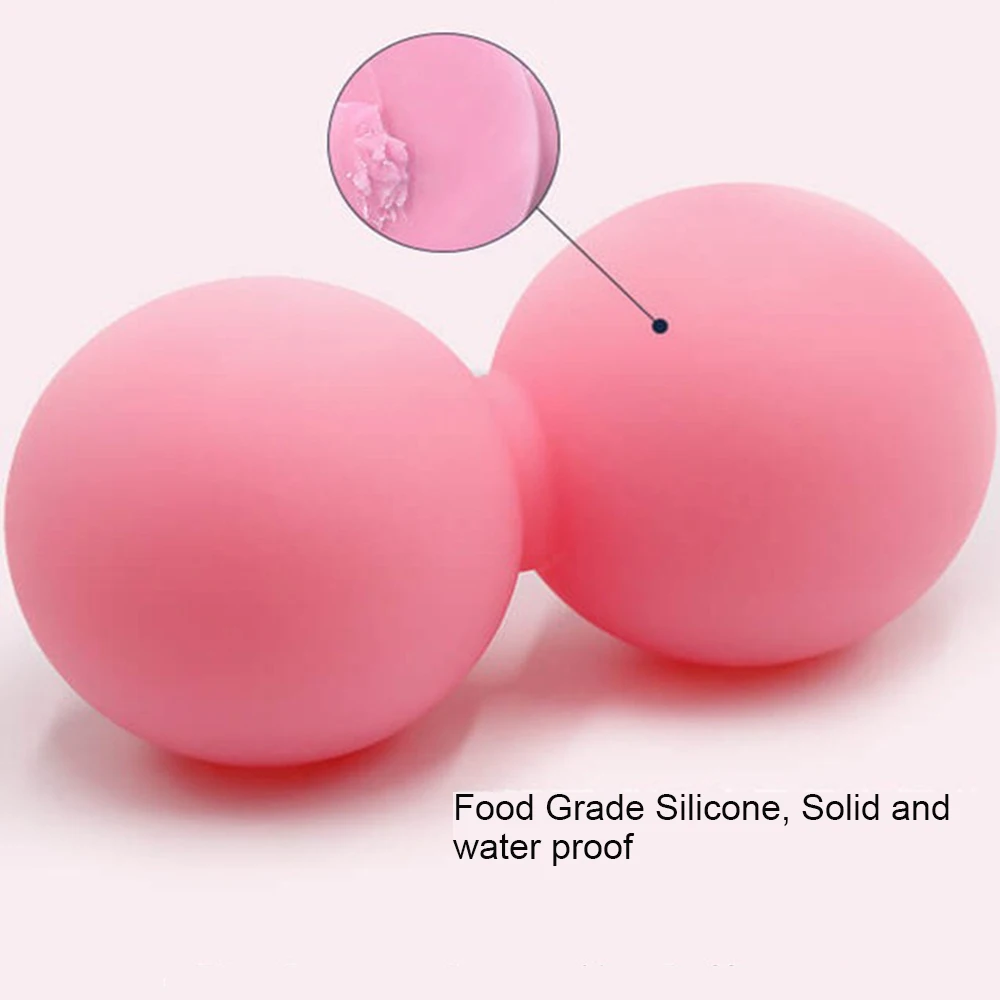 Macaron Color Non-Toxic Eco Friendly Silicone Double Peanut Massage Ball Yoga Fascia Ball for Muscle Pain Relaxation