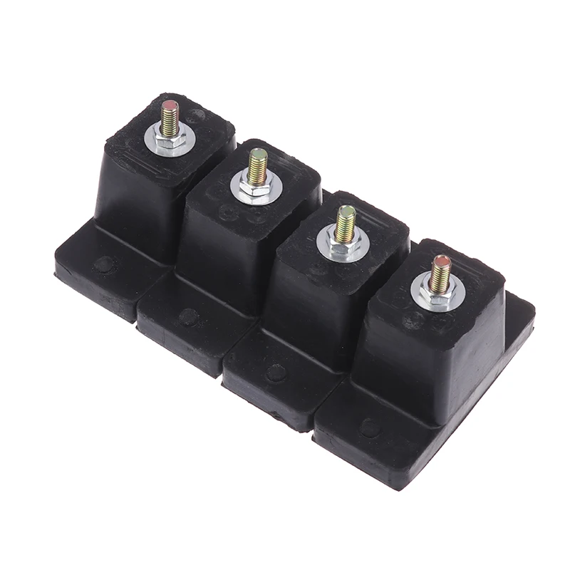 4Pcs Air Conditioner Rubber Vibration Mounting Bracket Shock Absorbing Anti-Vibration Isolator Pads