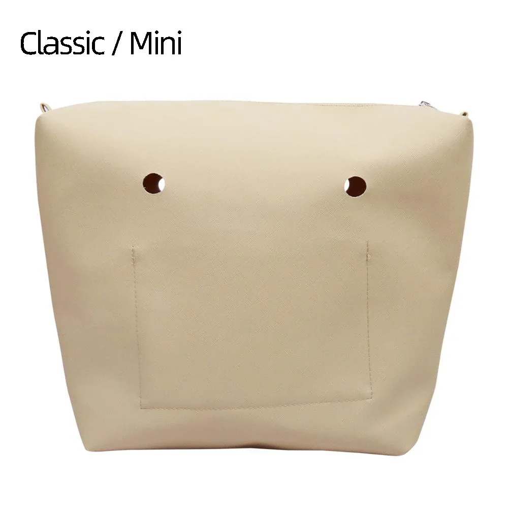 TANQU New PU Leather Waterproof Inner pocket Zipper Pocket for Obag Classic Mini Lining Insert for O BAG