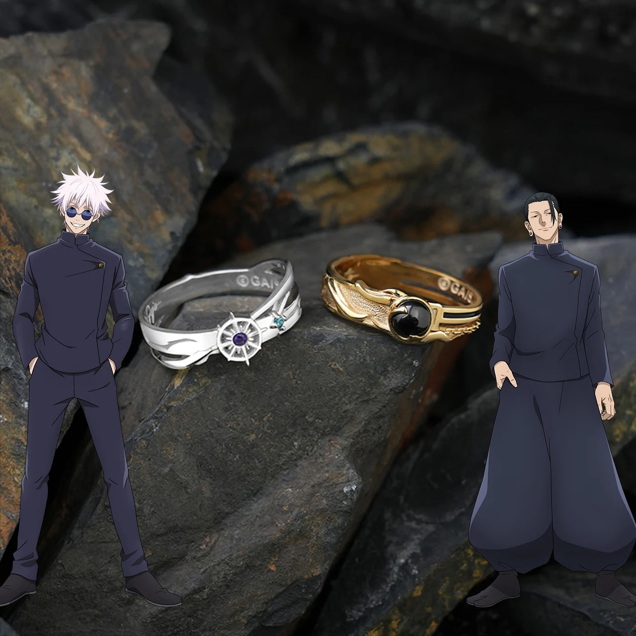 anillos-de-jujutsu-kaisen-productos-oficiales-derivados-de-la-animacion-satoru-gojo-geto-suguru-joyeria-plateada-decoracion-regalo