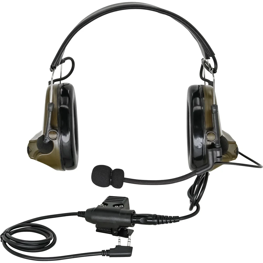 

TCIHEADSET Tactical Electronic Airsoft Headset Comta II Noise Reduction Pickup Hearing Protection Shooting Headset & U94 PTT