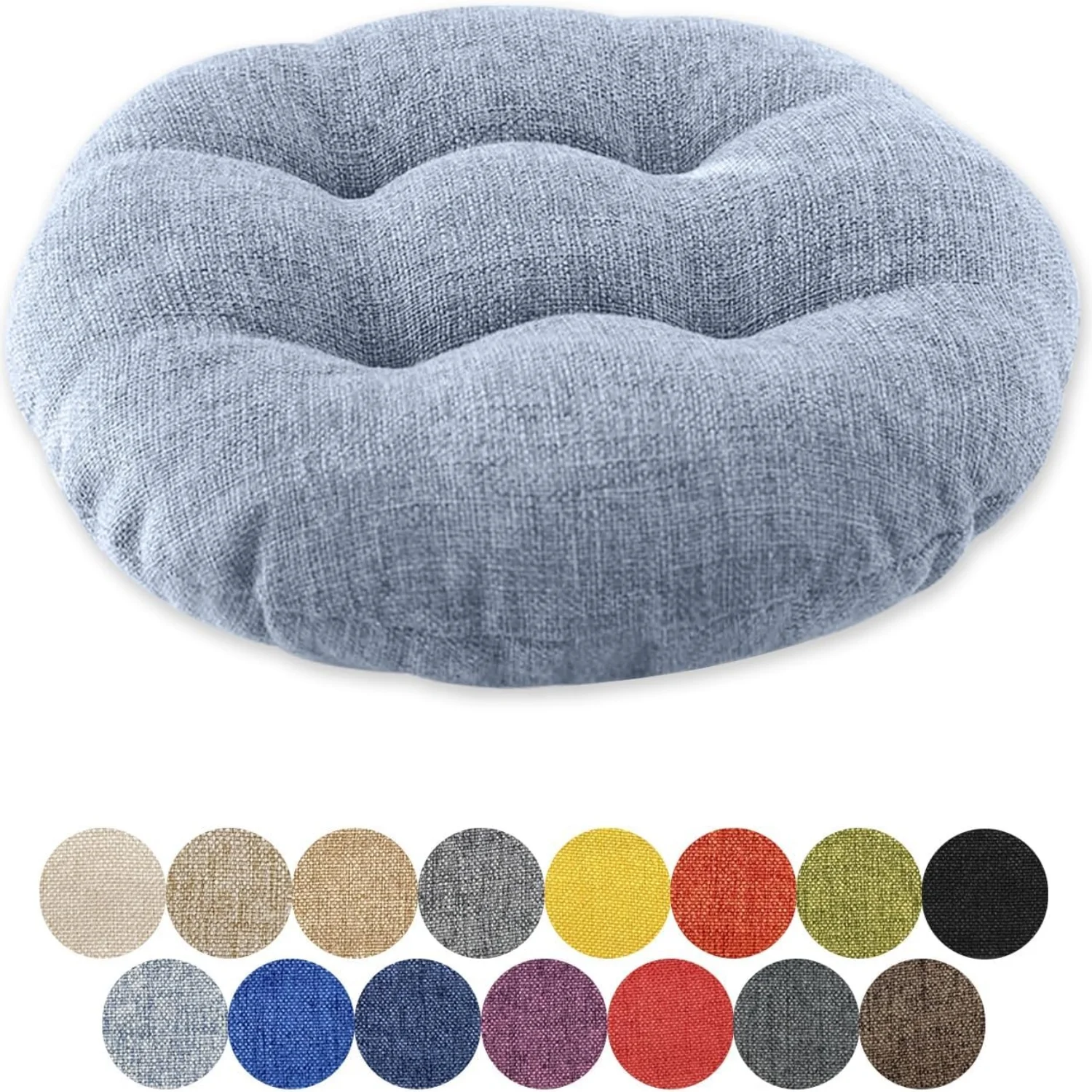 

Linen Round Chair Cushions Tatami Seating Pad Meditation Pad Yoga Seat Pad Sofa Decorative Garden Cojines Pads Office Cushion