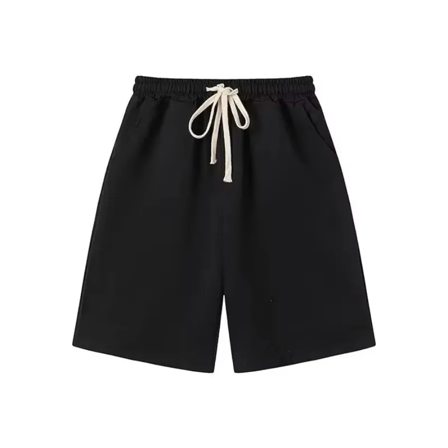 

Мужские однотонные свободные спортивные хлопковые шорты, повседневные летние прямые модные шорты для бега, легко сочетающиеся