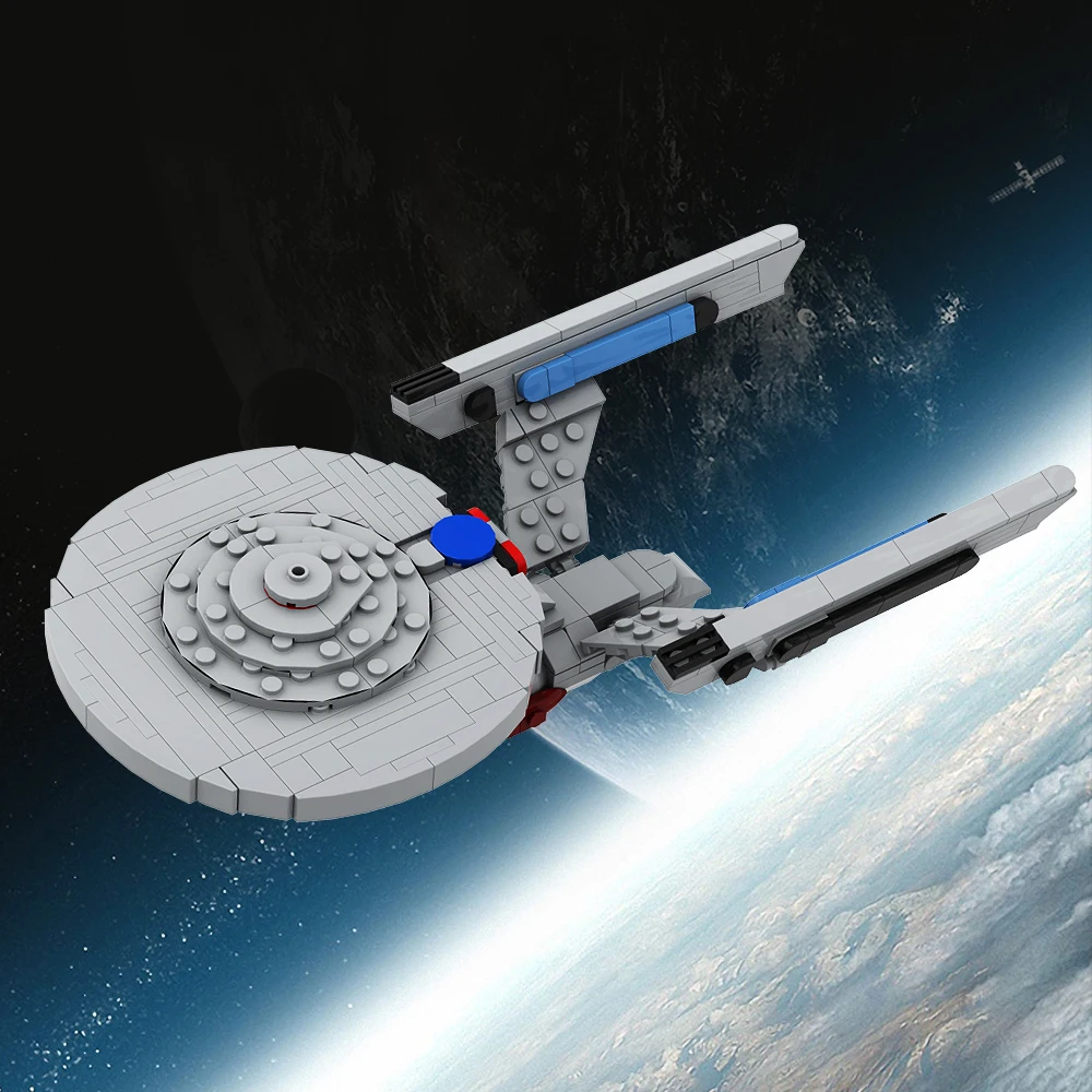 MOC Enterprise Starship Model Building Blocks Ship Series Model Building Blocks Puzzle Toys Children's Brick Toys Gifts