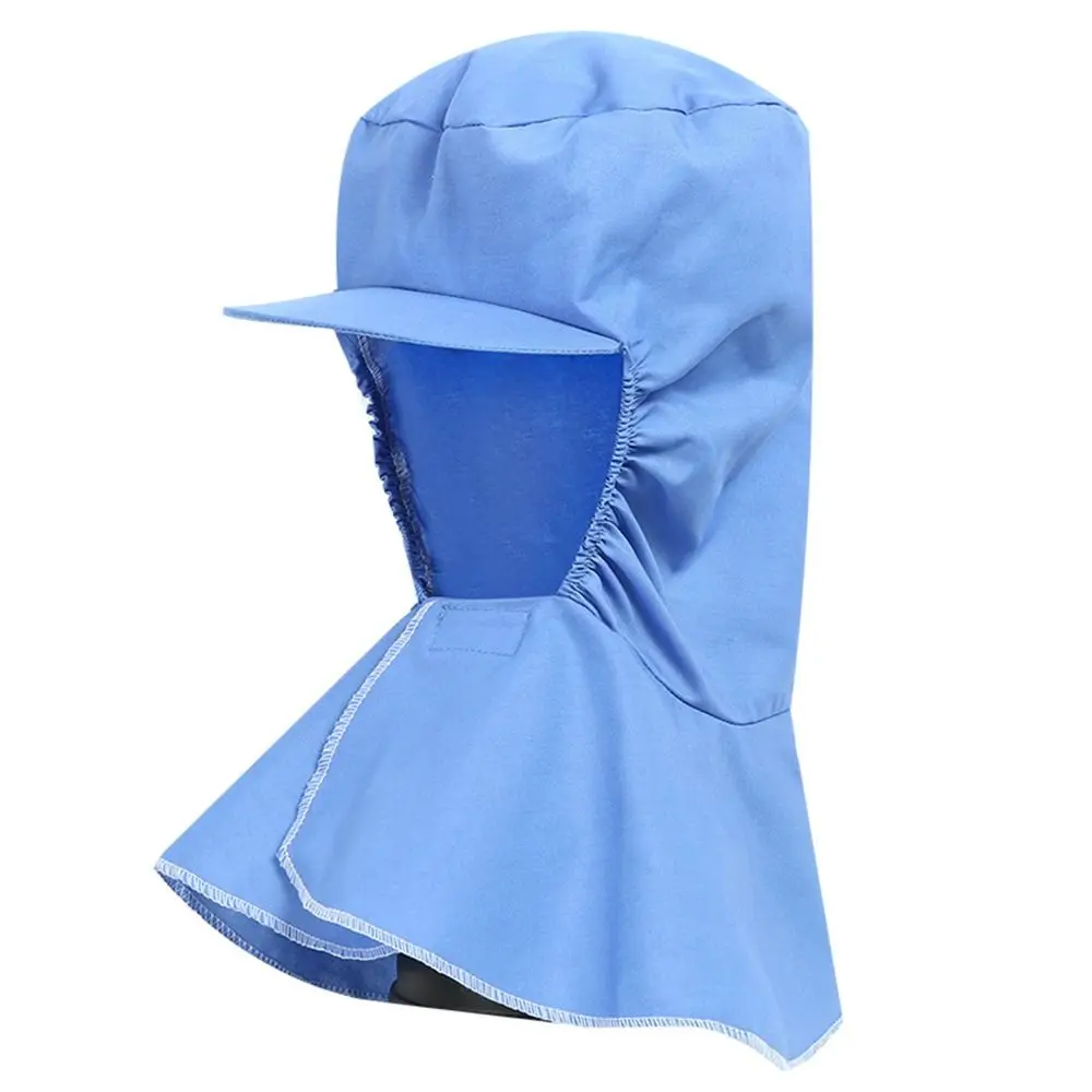 New Neck Protector Dust-free Shawl Hat Breathable Solid Color Dust Proof Cap Workshop Cap Food Factory