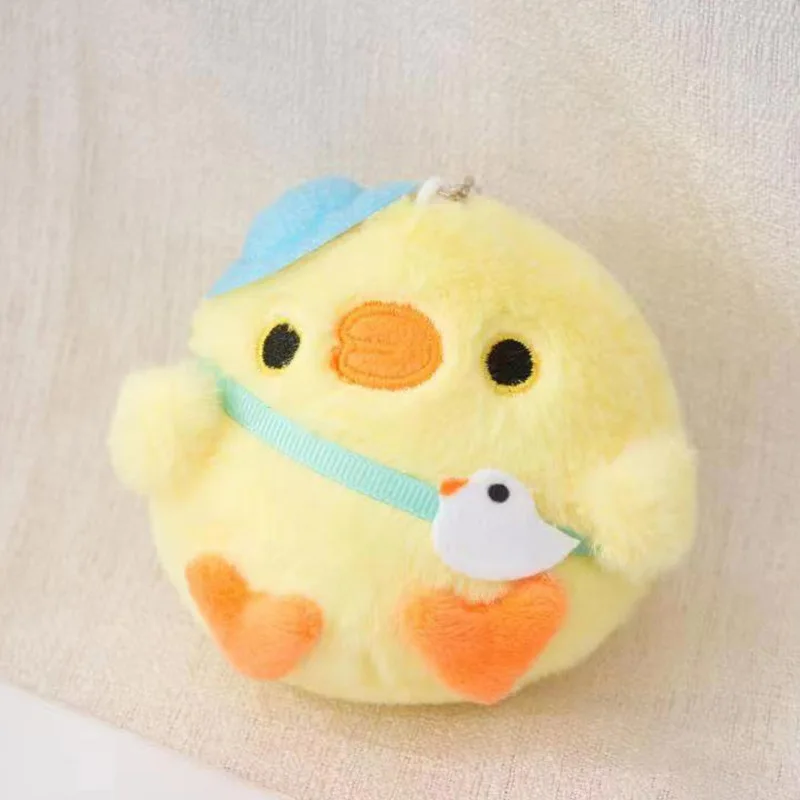 Pelúcia Animal boneca brinquedo com capuz frango mochila amarelo recheado chaveiro, depósito primeiro para obter desconto, muitos mais de 30 pçs/lote, atacado