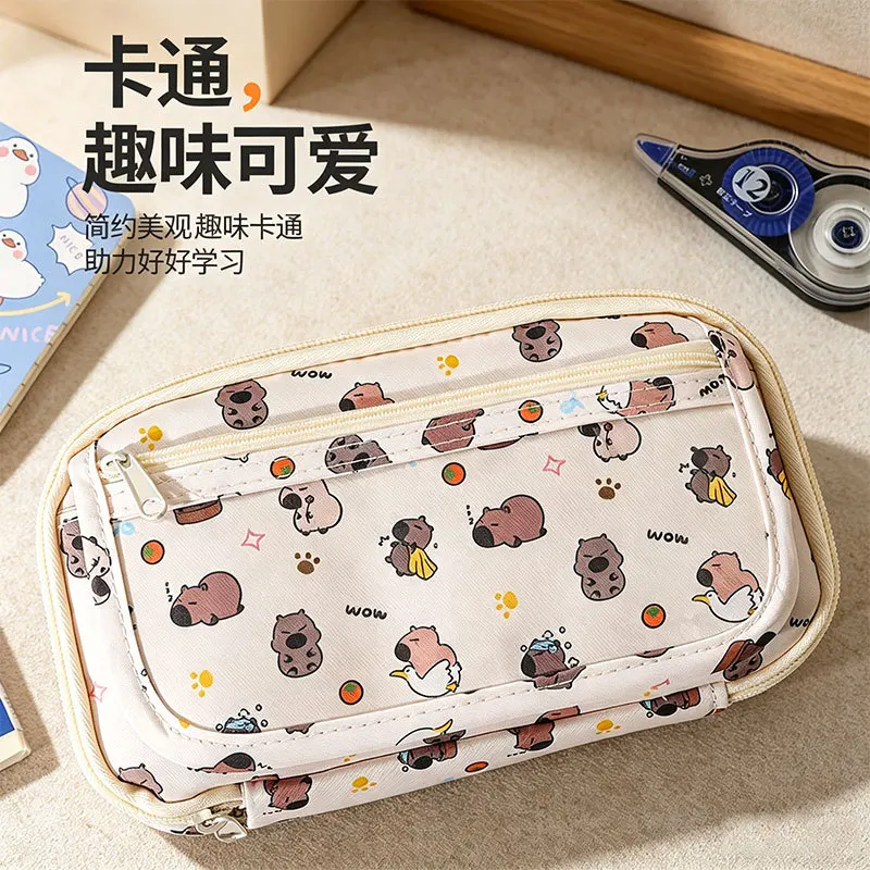 Cute Cartoon Case 2024 New Model Large Capacity High Aesthetic Children's Girls Elementary School Stationery Waterproof Pencil