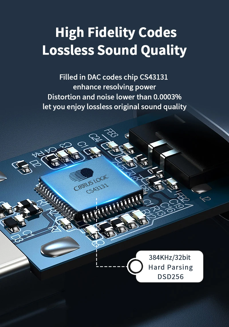 JCALLY JM20 Max CS43131 Typ C auf 3,5 mm HiFi DAC JM20 Digitale Audiodekodierung USB C Kopfhörer AMP Adapter für Android iPhone 15 16 – Detail 7