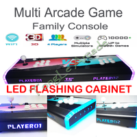 LED Flashing Cabinet 3D PandoraSaga WIFI Box DX 26800 / 10888 in 1 Arcade Stick Retro Fighting Game Console Support 4 Players