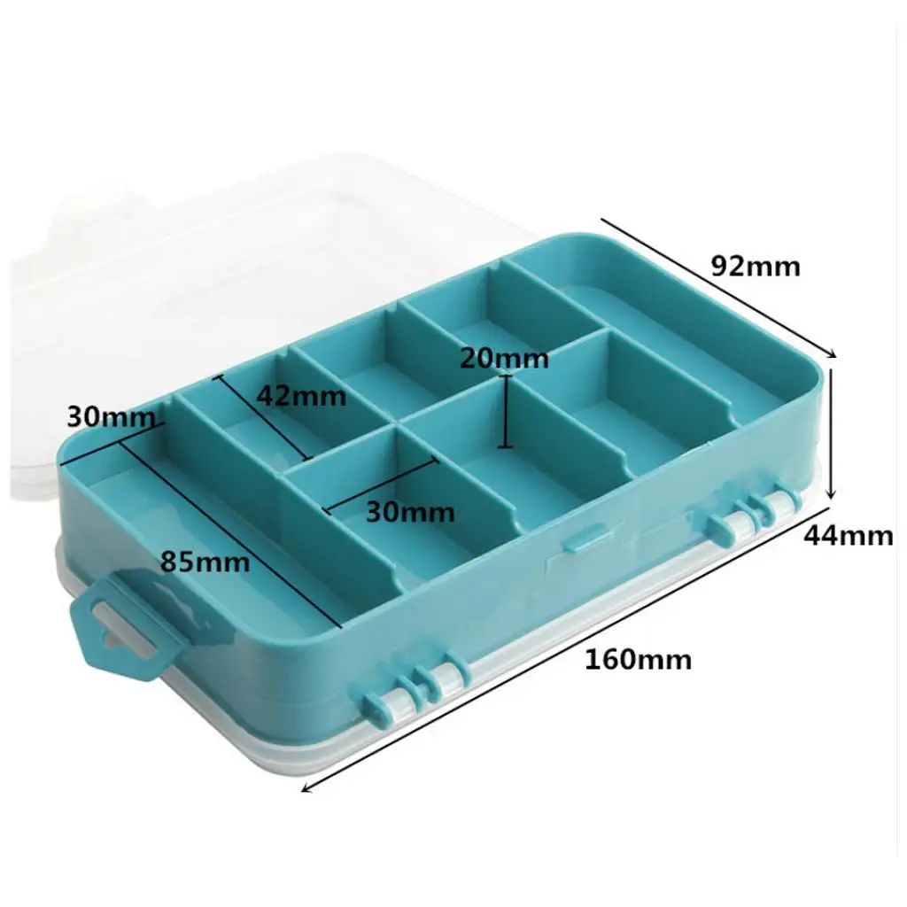 Removable Slot Tool Storage Box Plastic Organizer Portable Container for Jewelry Fishing Tools Home