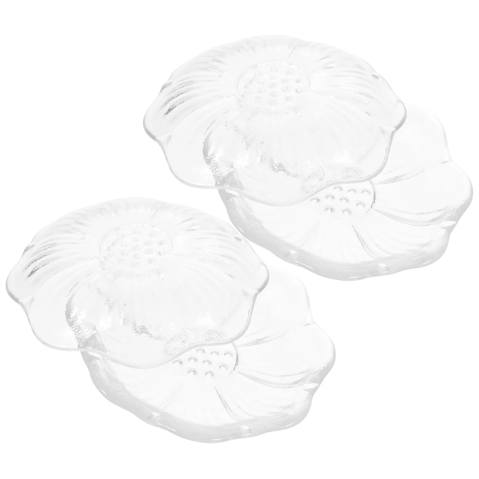 

4Pcs Clear Glass Tea Coasters Multipurpose Heat Resistant Cup Mats for Dining Office Home Use Glass Saucers Decorative Cup Mat