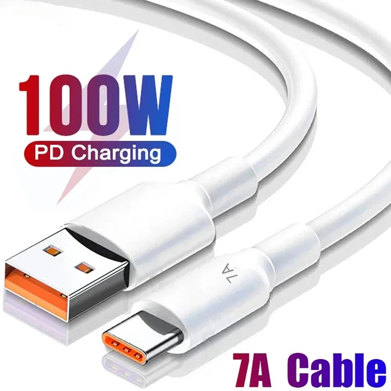 

7A Type C USB Cable Super-Fast Charging Cable Fast Charge USB Charger Cables Data Cord Wire Line for Huawei Xiaomi S22