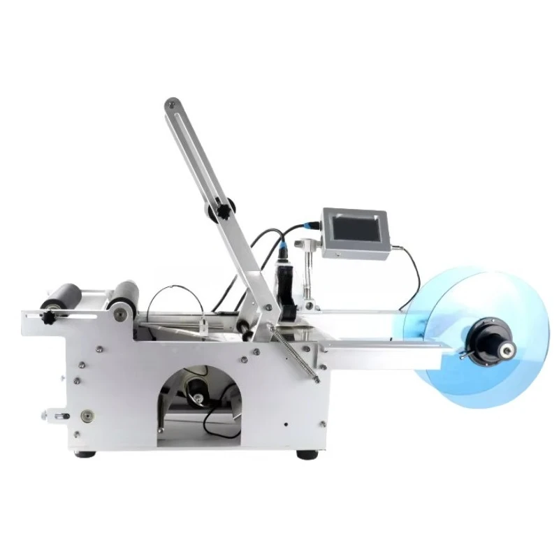 

Semi-Automatic Hand Press Round Bottle Label Production Date Coding Plane Drop Round Bottle Labeling Machine