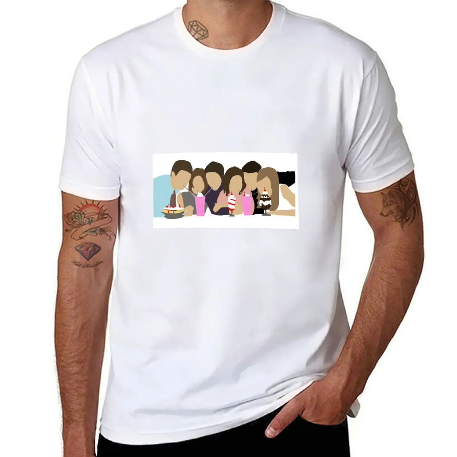 

Rachel, Joey, Chandler, Ross, Monica and Phoebe T-Shirt cotton t shirts high quality man t shirt cotton T-shirt